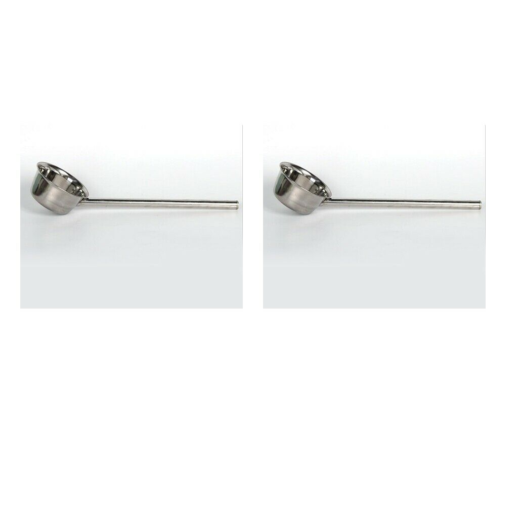 2 Pack Household Thickening Stainless Steel Pan Long Handle Pouring Soup Oil