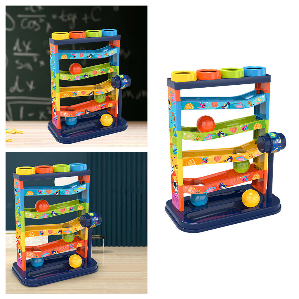 Ball Racer Ramp Track Set and Hammer Maze Race Educational Toys for Toddlers