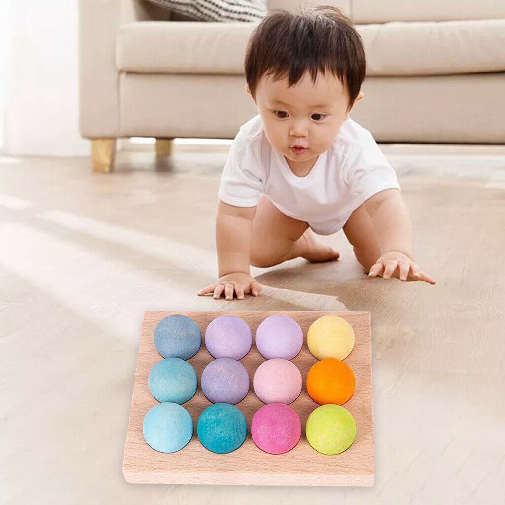 Kids Wooden Ball Toys Numbers Counting Color Intelligence Development Gift