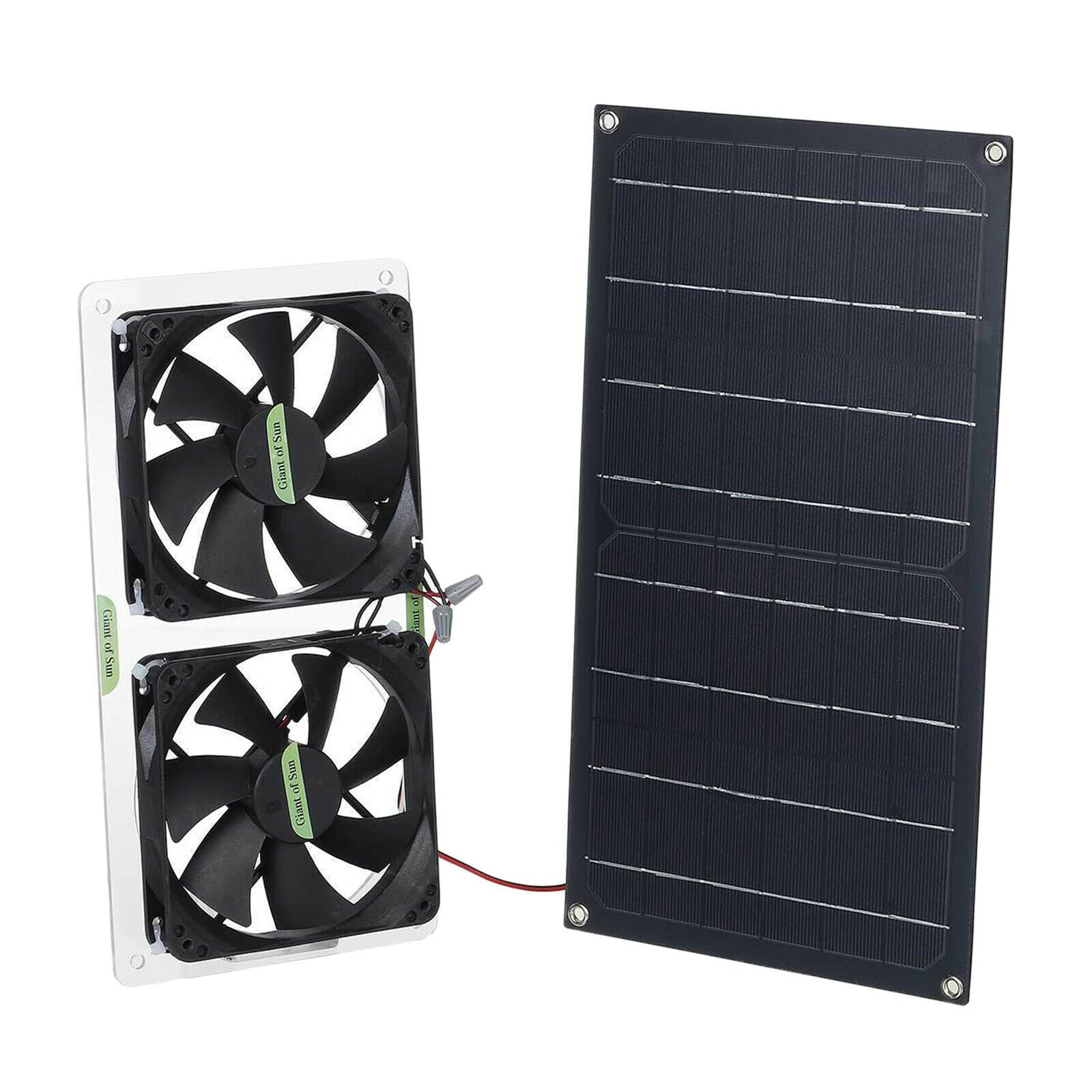 Portable Solar Double Exhaust Fan Panel System for Garage RV Outdoor Boat
