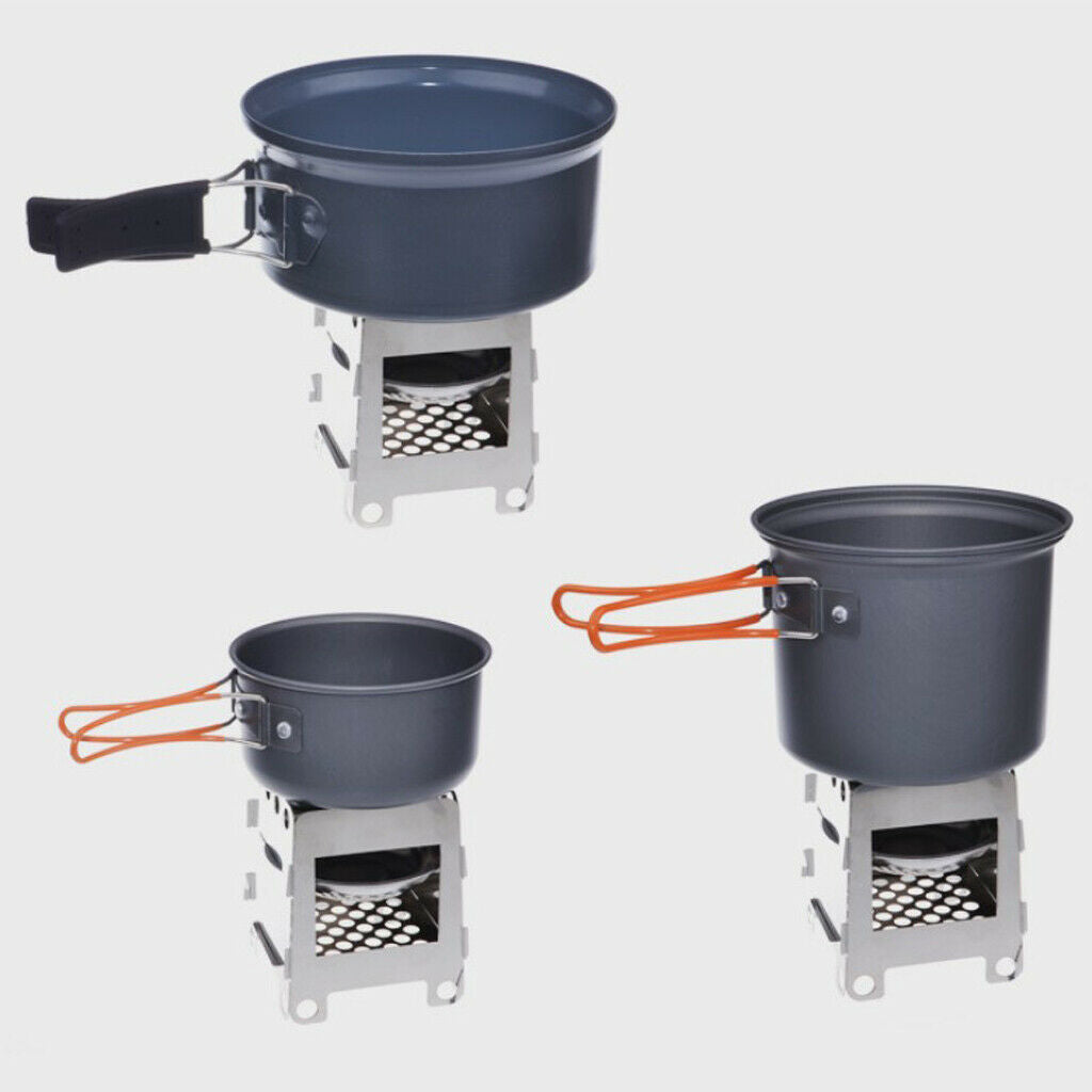Stainless Steel Foldable Camping Stove Outdoor Picnic Wood Burner 20x16.5cm