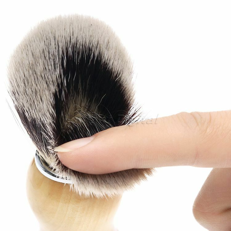 Men's Handmade Barber Shave Shaving Razor Brush Salon Tool with Wood Handle