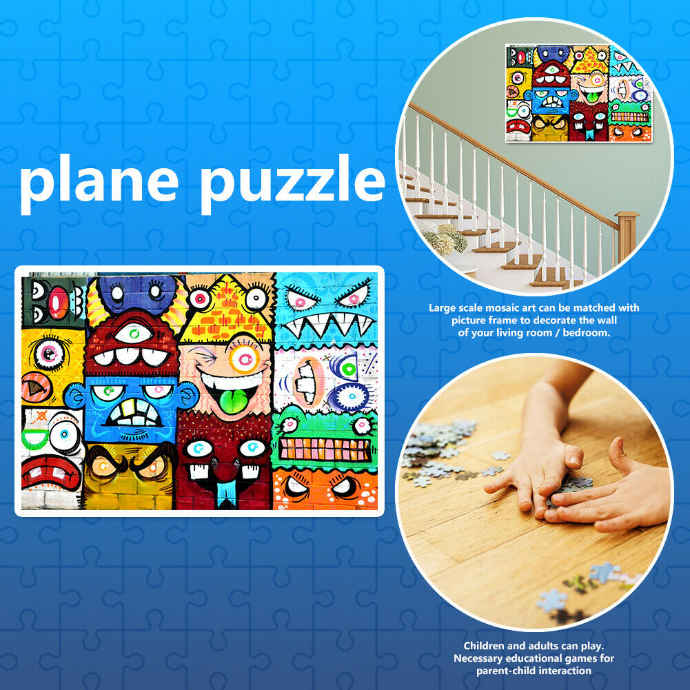 1000pcs DIY Jigsaw Paper Puzzle Graffiti Picture Toys Room Decoration Gifts @