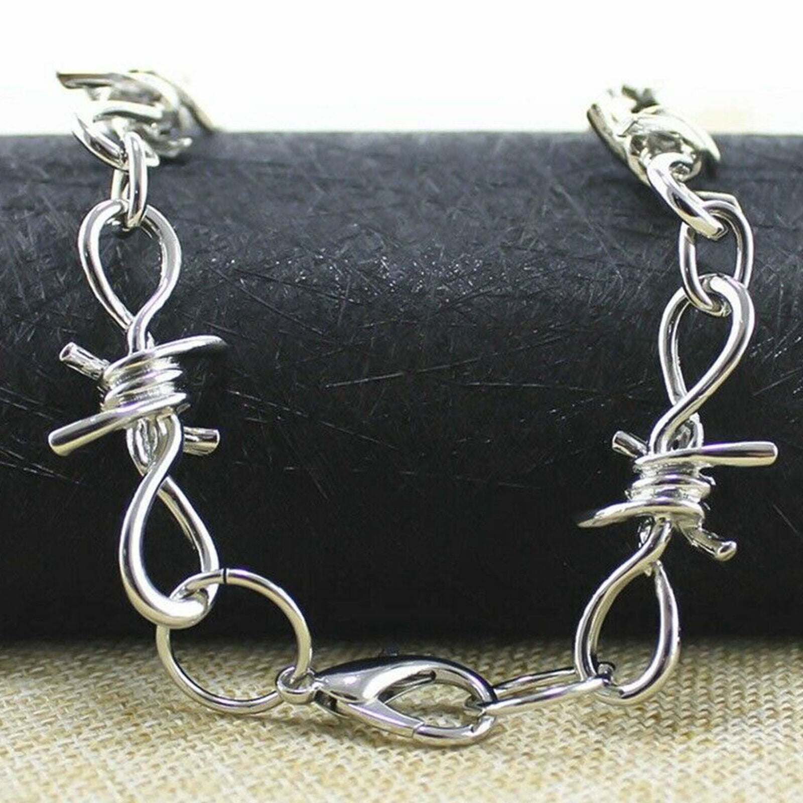 Women Men Thorns Chain Pendant Choker Necklace Hip Hop Jewelry Gift