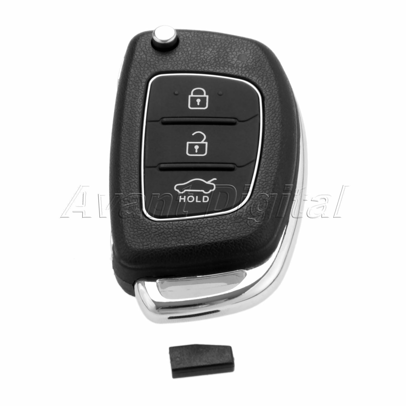 1Pc 3 Buttons Remote Key ID46 Chip TOY40 Blade With Battery Fit For HYUNDAI