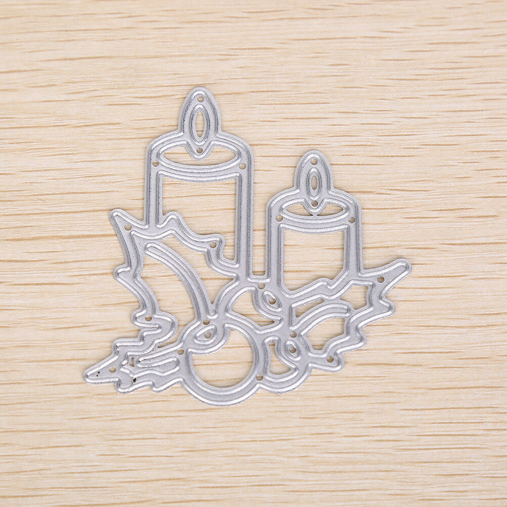 Xmas Candle Metal DIY Cut Die Stencil Scrapbook Album Paper Card Embossing.l8