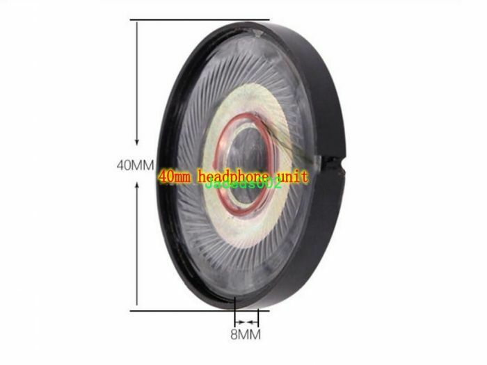 2pcs 0.35W 33ohm Hifi headphones 40MM ultra-thin Speaker Home Audio Earphone