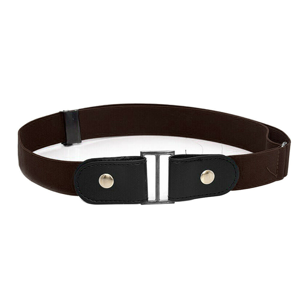 3 Colors Unisex Casual Outdoor Buckle Free Leather Belt Work Trave Waistband