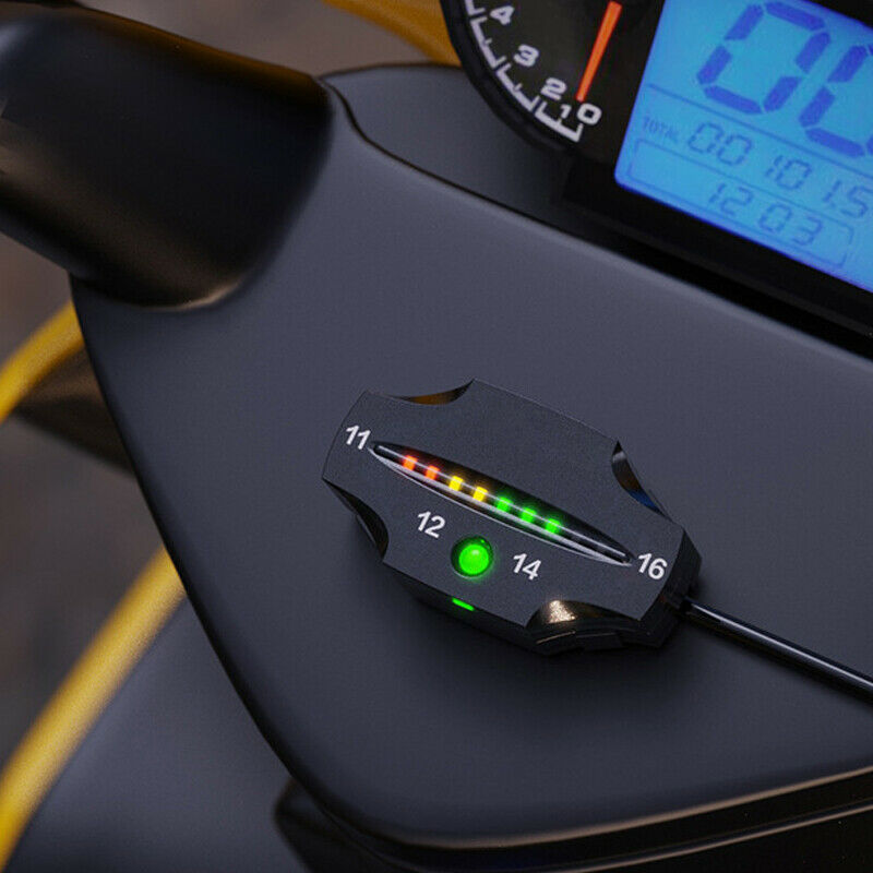 12V Motorcycle Scooter LED Display Voltmeter Voltage Meter Guage Volt Tester 1pc