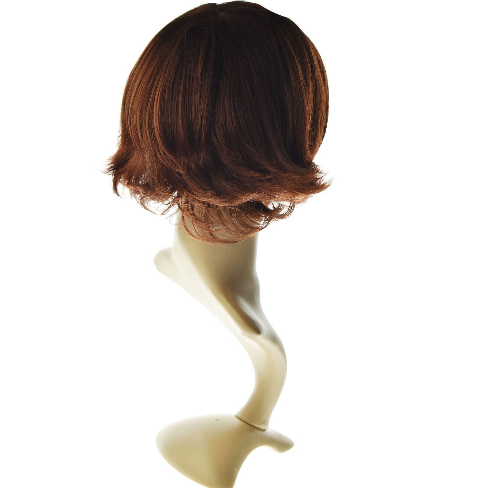 Red Brown Fashion Lady Women Synthetic Short Curly Wigs Bob Pexie Full Wig