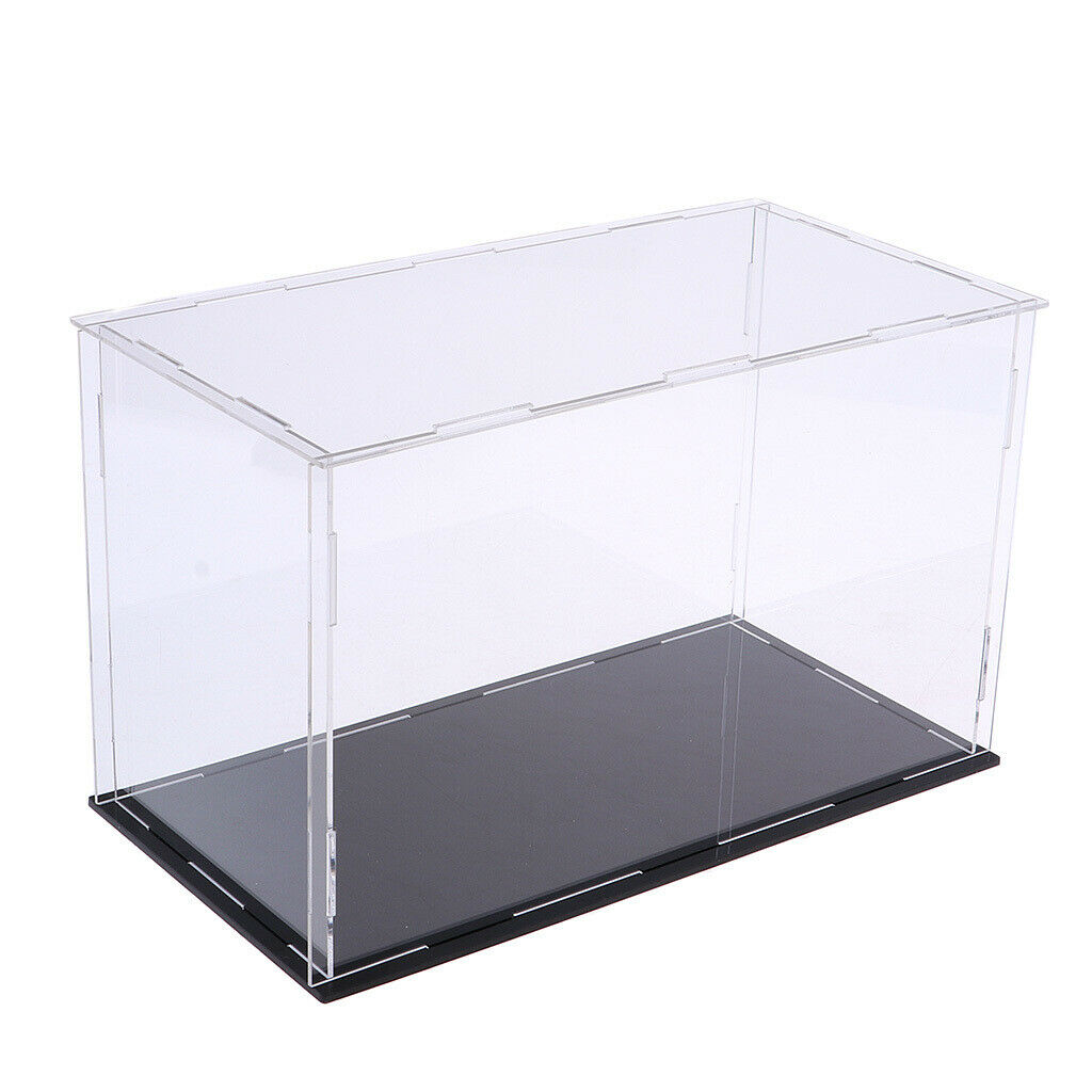 Transparent Acrylic Display Case Tray Dustproof Storage Show Box 24x12x15cm