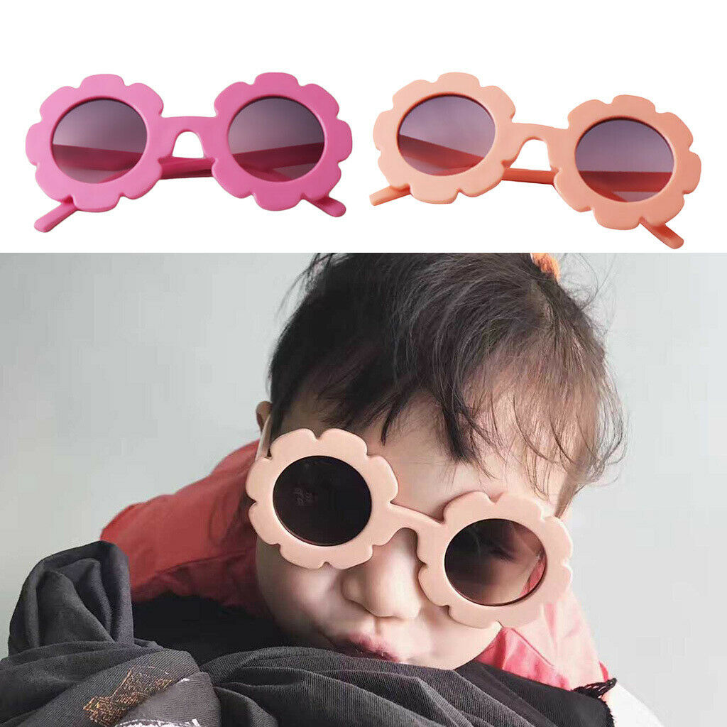 2pcs Fashion Cute Baby Kids Girls Round Sunglasses Toddler UV400 Eyewear