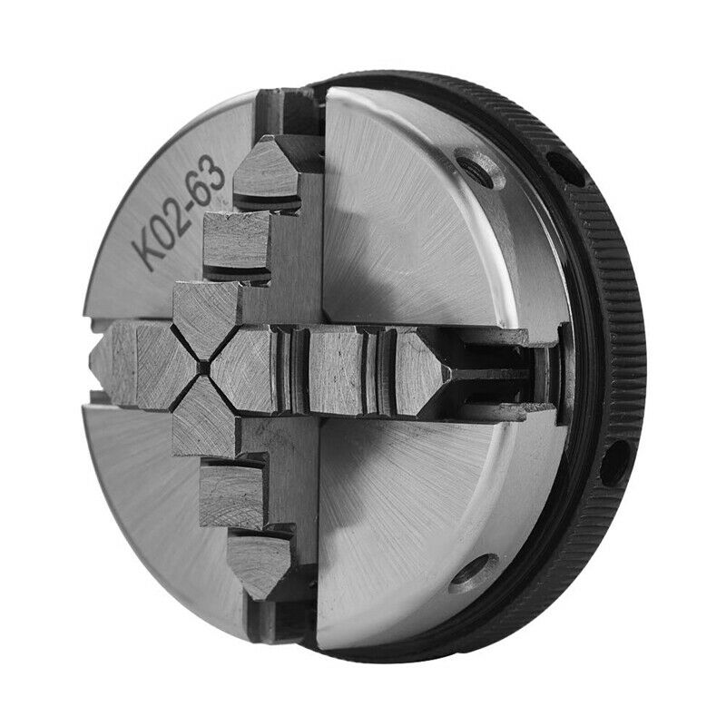 K02-63 Manual Self-Cente DIY Metal Wood Lathe Chuck Woodworking Parts Tool F8VV5
