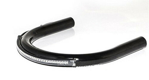 1"Tube Cafe Racer Brat Seat Frame Hoop Loop w/ LED Brake Turn Singal Light 210MM