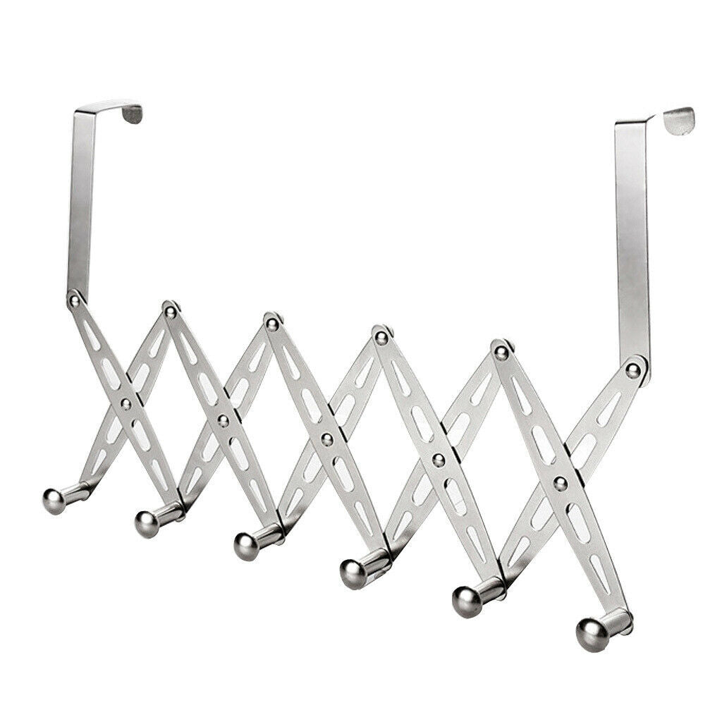 Over the Door Hook Foldable Hanger Rack Kitchen Organizer Hooks Storage Rack