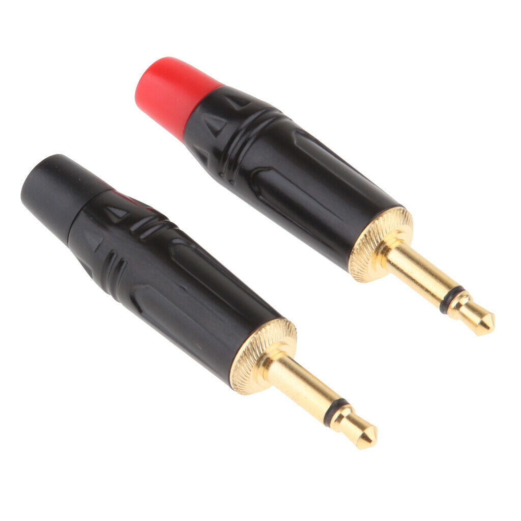 2Pieces 3.5mm Mono Male Repair Earphones Audio
