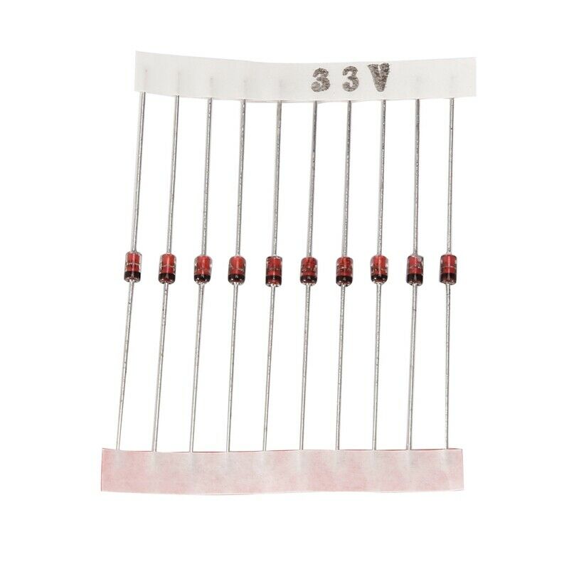 1W (3V To 33V) 250 Pcs 25 Values 1W Zener Diode Assorted Kit Assortment Set V8D6