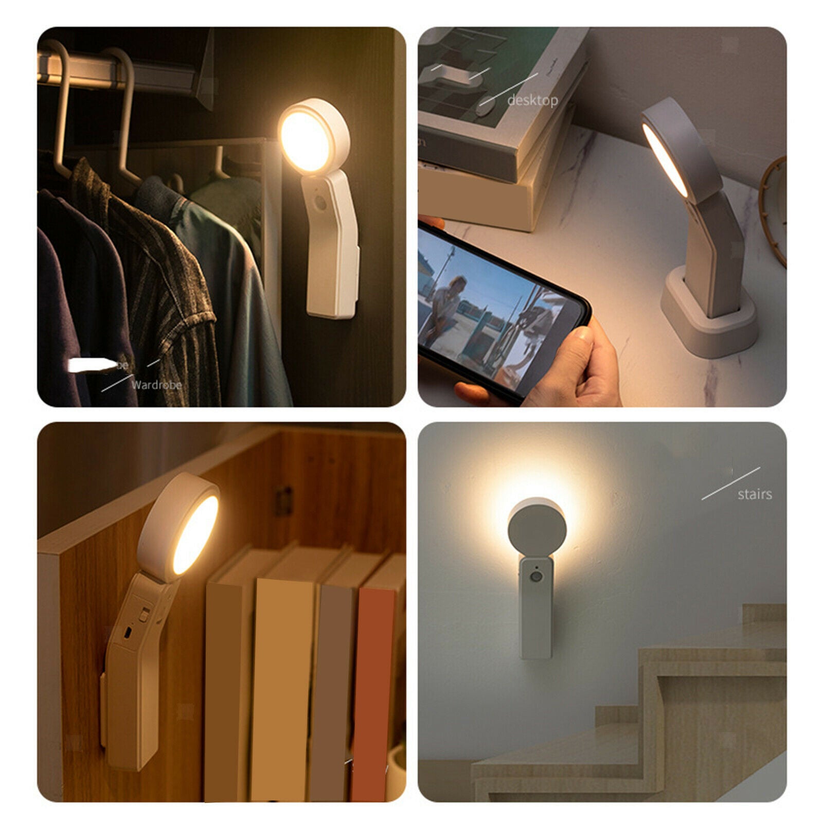 Human Body Induction Lamp Handheld Indoor Aisle Staircase for Bedroom Adults
