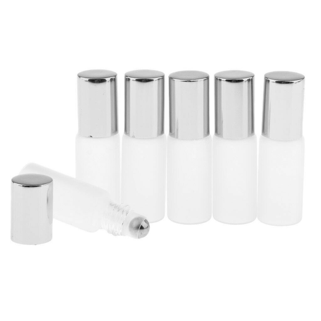 18x Empty Perfume Essential Oil Roll On Bottles 5ml Mat Glass Roller Bottles