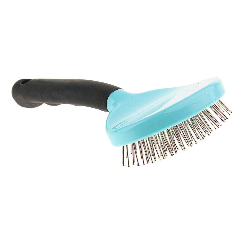 Pet Grooming Tool - Undercoat Rake Comb for Pets Dogs & Cats Thick Needle Blue