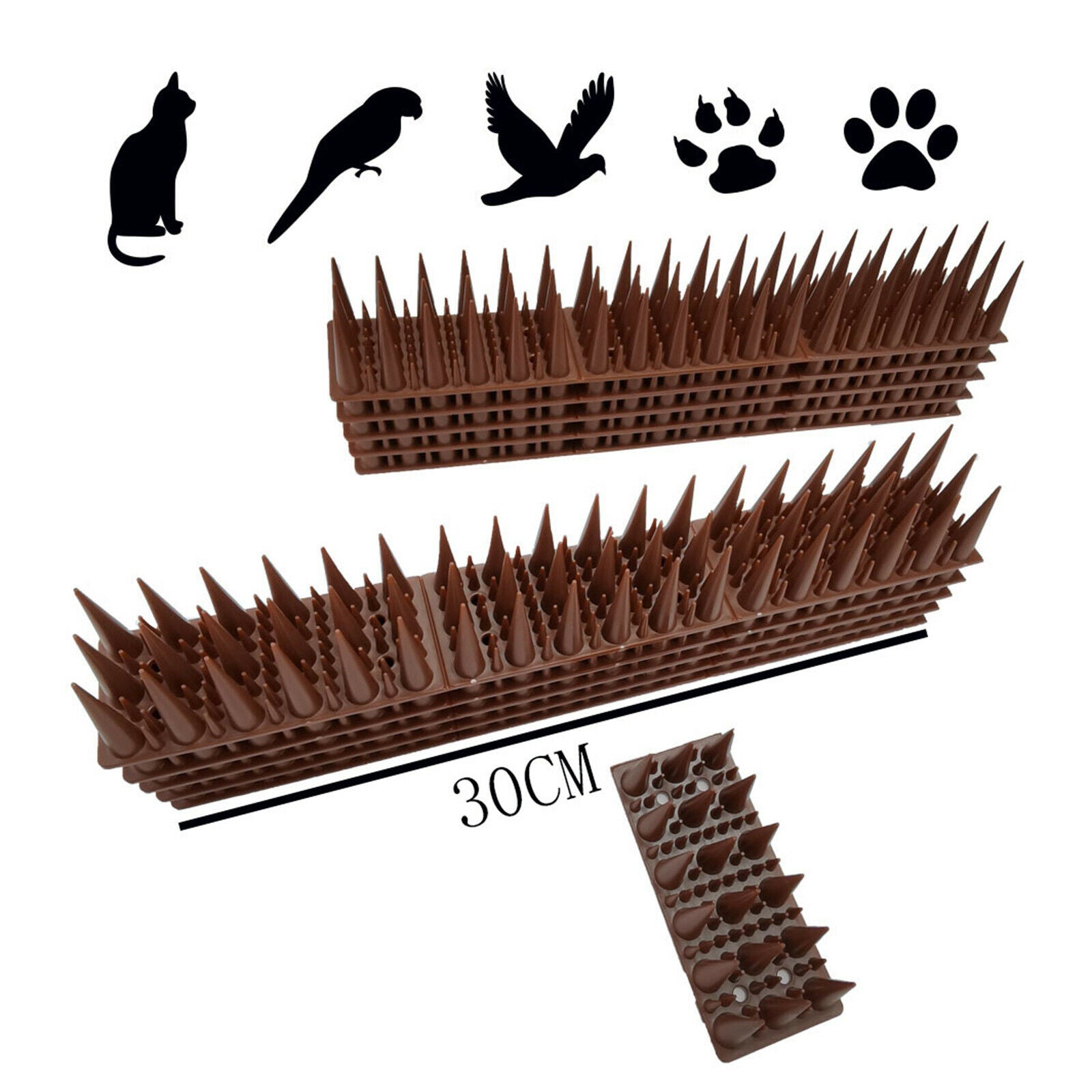 20x Cat Spikes Human Bird Possum Pest Control  Fence Wall Deterrent