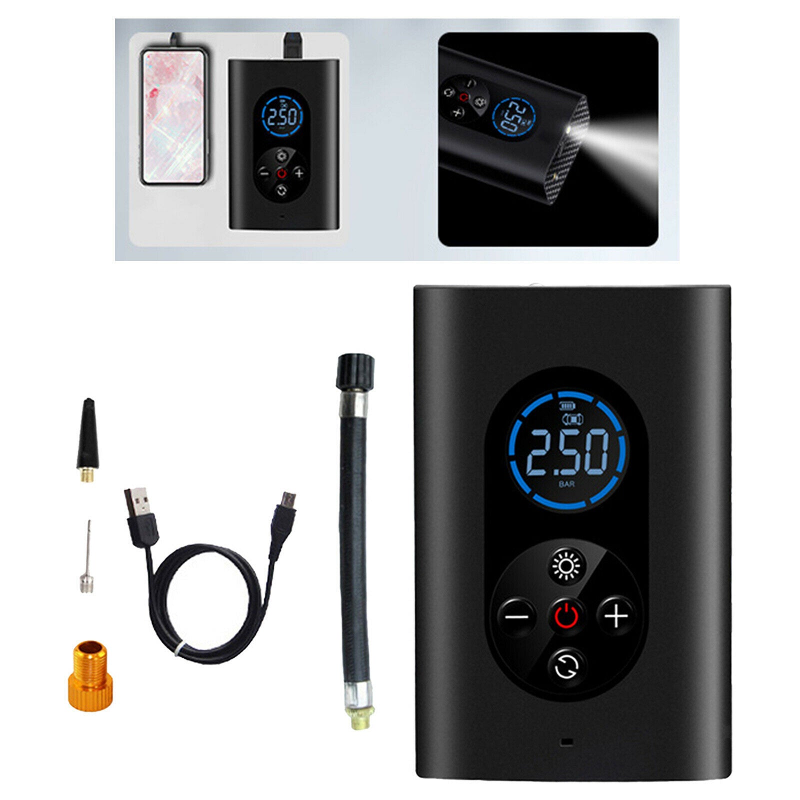 Wireless Electric Mini Air Inflator for Football Basketball Tires Balls