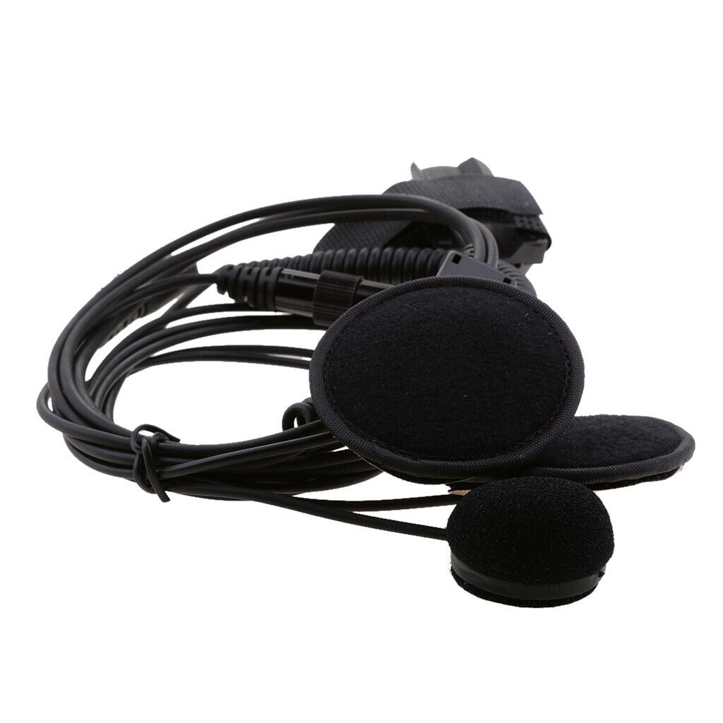 2 PIN Motorcycle Bike Headset Earpiece Mic PPT for Kenwood BaoFeng WouXun