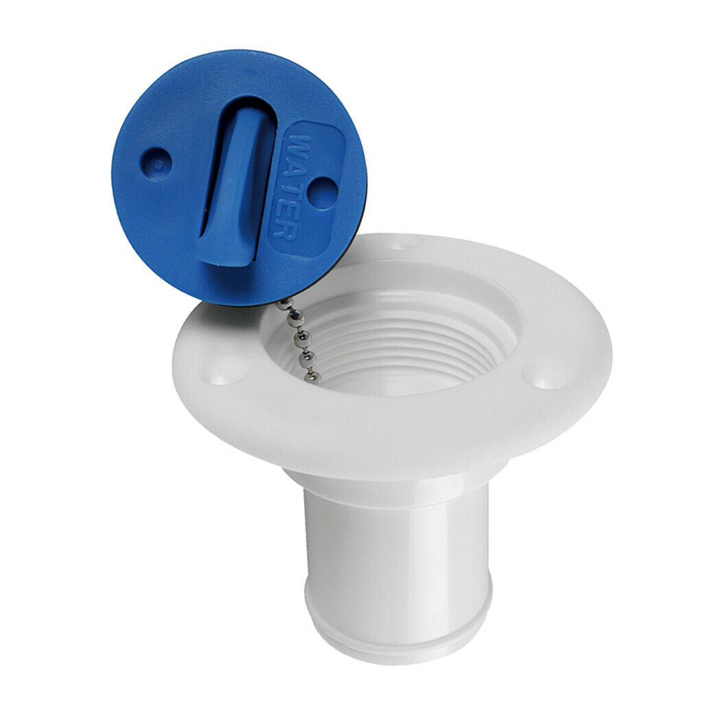 Boat WATER DECK FILLER for 38mm (1.1/2") White NYLON Marine Boat MOTORHOME