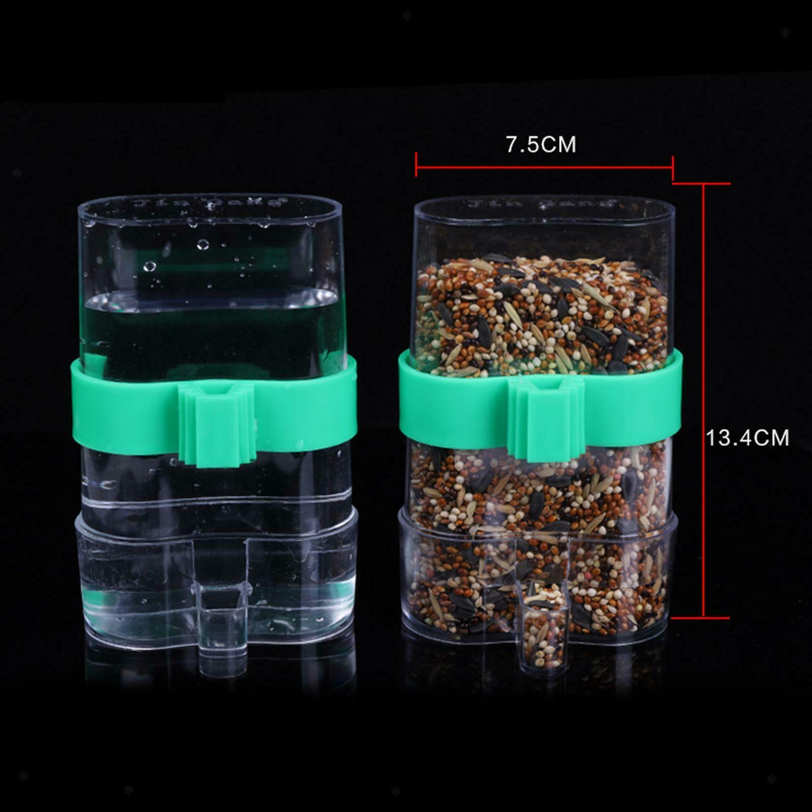 Bird Water Dispenser Hanging Cage Outside Small Animal Foods Bowl Feeder Drinker