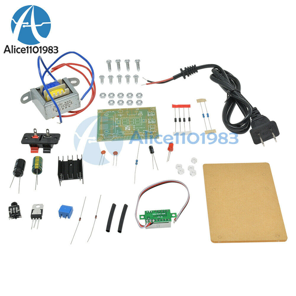 Continuously Adjustable Regulated DC Power Supply DIY Kit LM317 1.25-12V