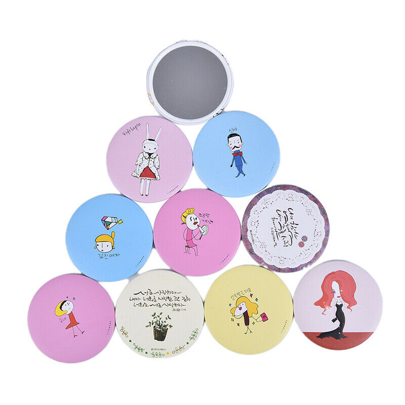 Portable Small Makeup Mirror Cartoon Style Travel Mirrors Pocket Beauty M.l8