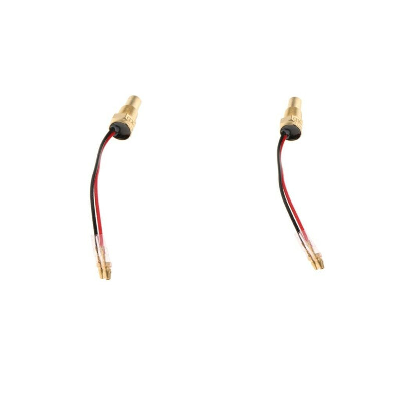 2 Pcs Vehicle SUV Water Temperature Gauge 10mm Head   1/8 Threaded Sensor -