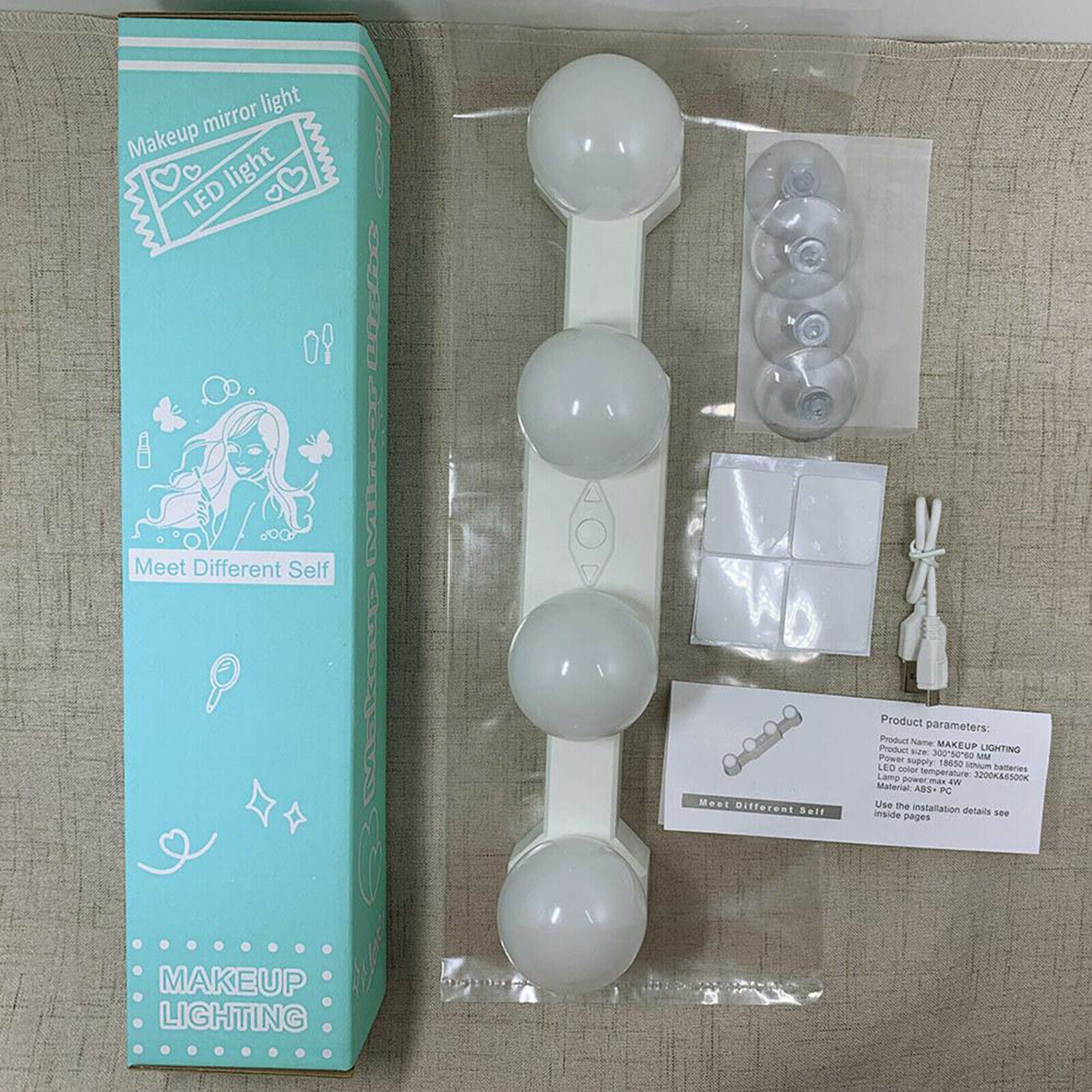 Make Up Mirror Lights Led Vanity Dressing Table Bathroom Bulbs USB
