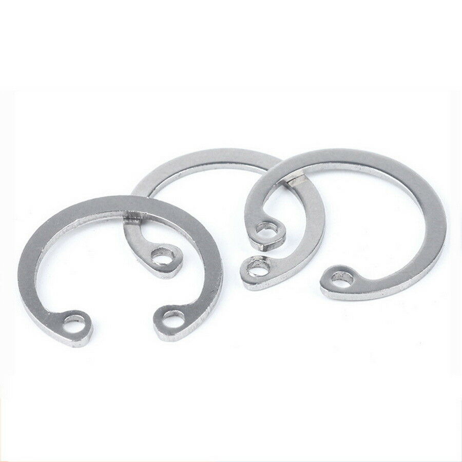 60pcs M8-M18 Internal Circlips Retaining Rings C Clips Kit - A2 304 Stainless