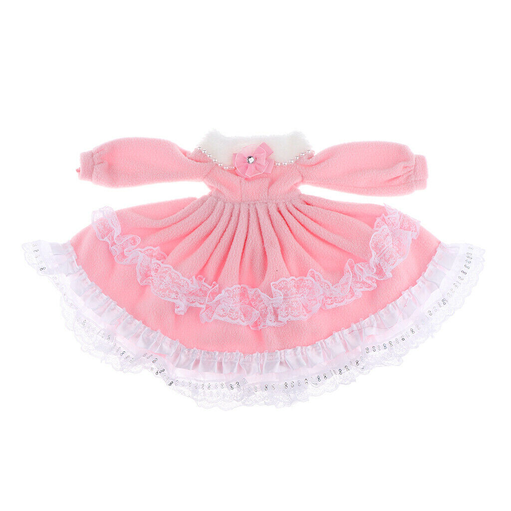 Fashion Pink Plush Fairy Dress with Accessories for 1/3 BJD 60cm Night Lolita