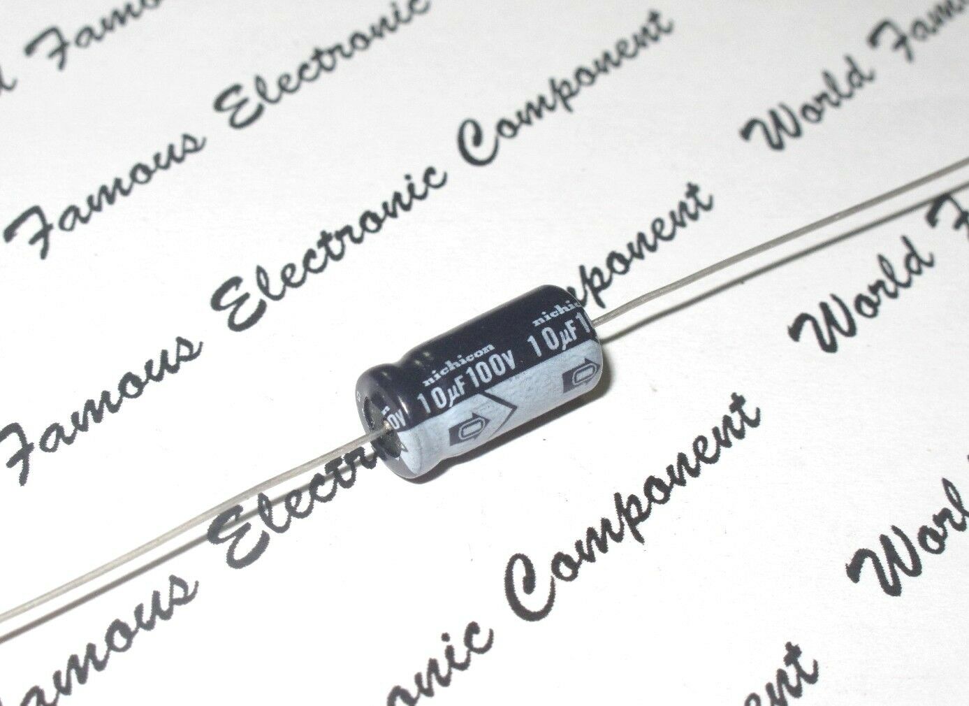 10pcs-NICHICON SE 10uF (10µF) 100V Axial Hi-Fi Audio Electrolytic Capacitor