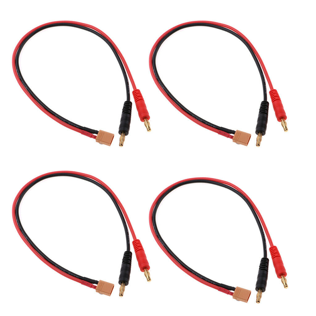 4pcs XT30 to 4.0mm bullet/banana adaptor/connector/plug 16 AWG RC Lipo