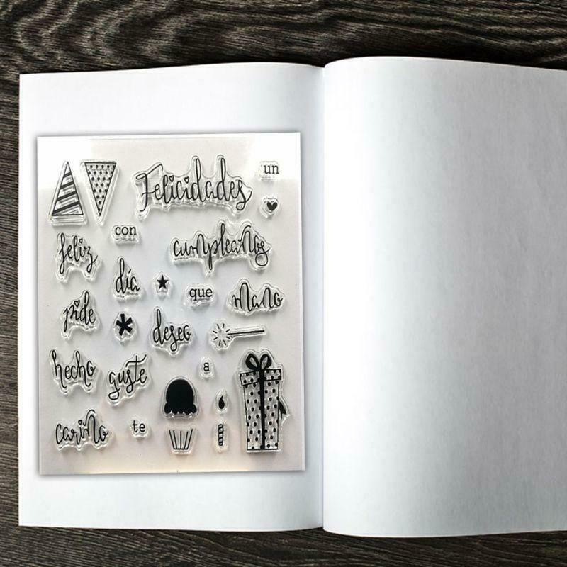 Spanish Silicone Clear Seal Stamp DIY Scrapbooking Embossing Photo Album Decor