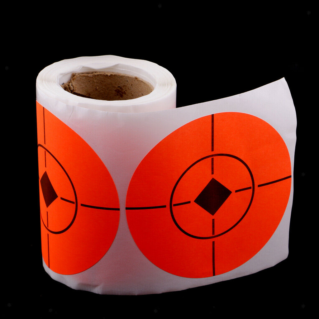 100pcs / roll   3 "  Self   adhesive   Orange   Target   Stiers   for   Shooting
