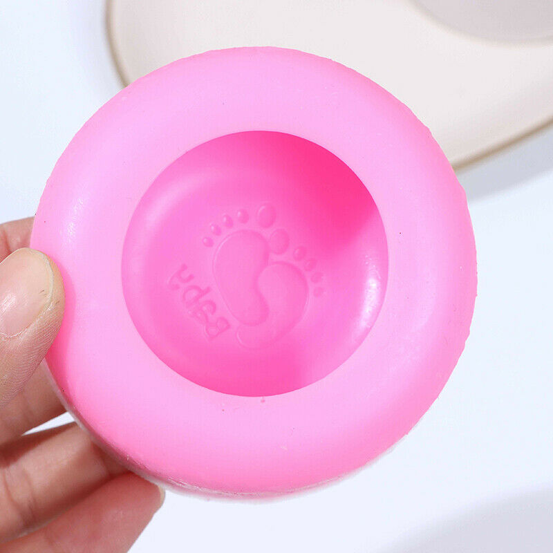 Baby Feet Soap Mold DIY Round Shape Chocolate Candy Baking Mould Handmade MoBDA