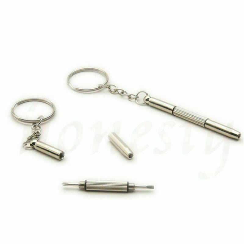 5pcs/Kit 3 in 1 Eyeglass Screwdriver sunglasses Watch Repair Tool with Keychain
