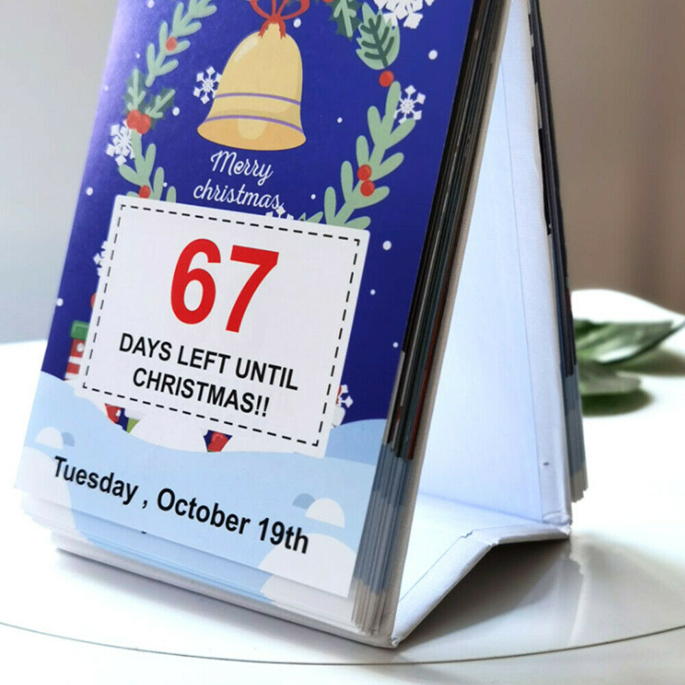 100 Days Christmas Countdown Desk Calendar 2021 Calendar Home Office Decorations