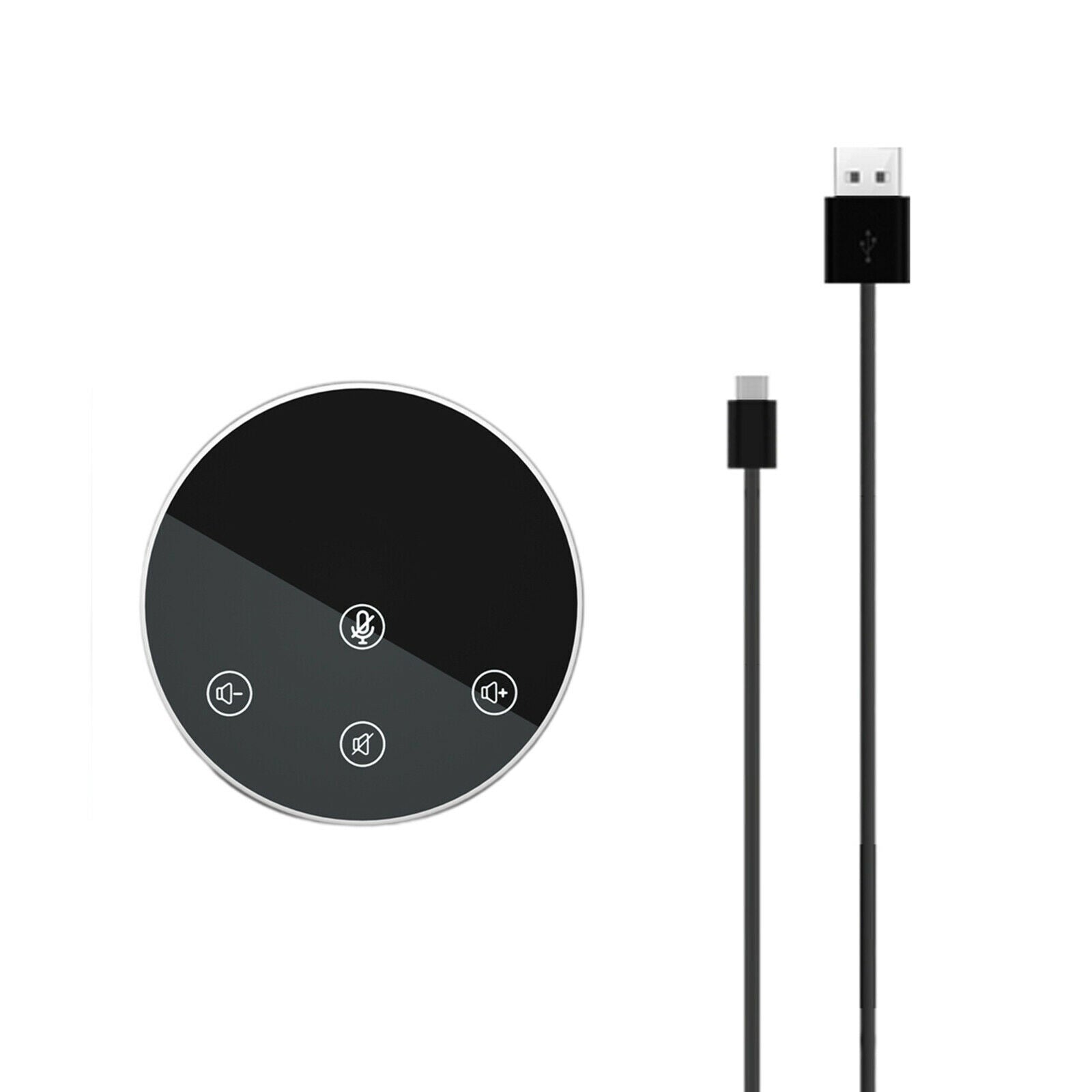 Conference Microphone Unmute Volume Control Stereo USB Mic for Meeting