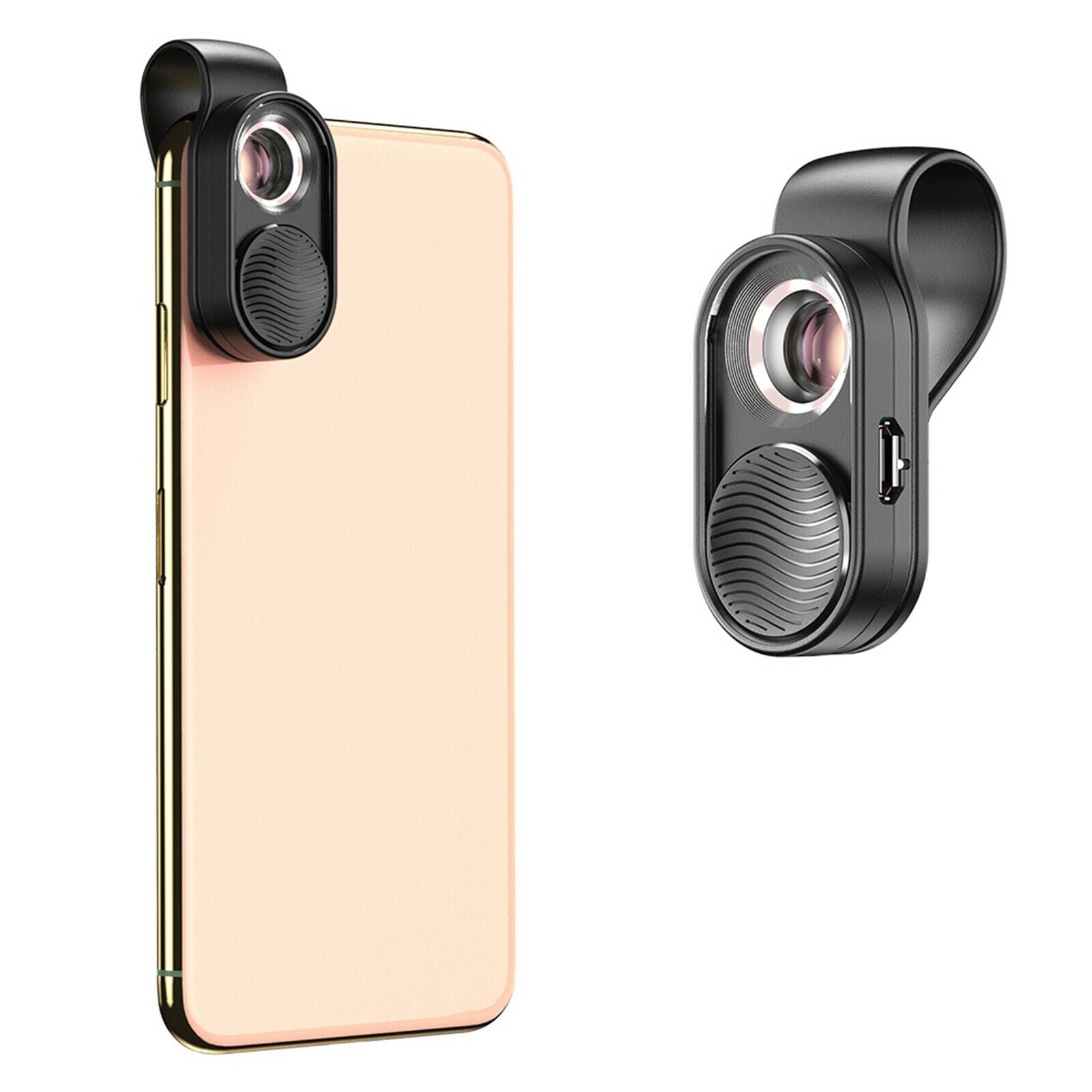 Portable 100x Mini Microscope LED Lens fits Smartphone Easy Carry for Kid