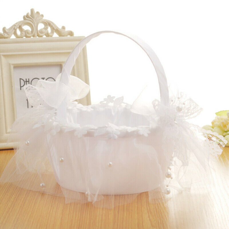 Wedding Flower Baskets Lace Diamonds WeddingCreative Wedding Bridal Hand Bask TL