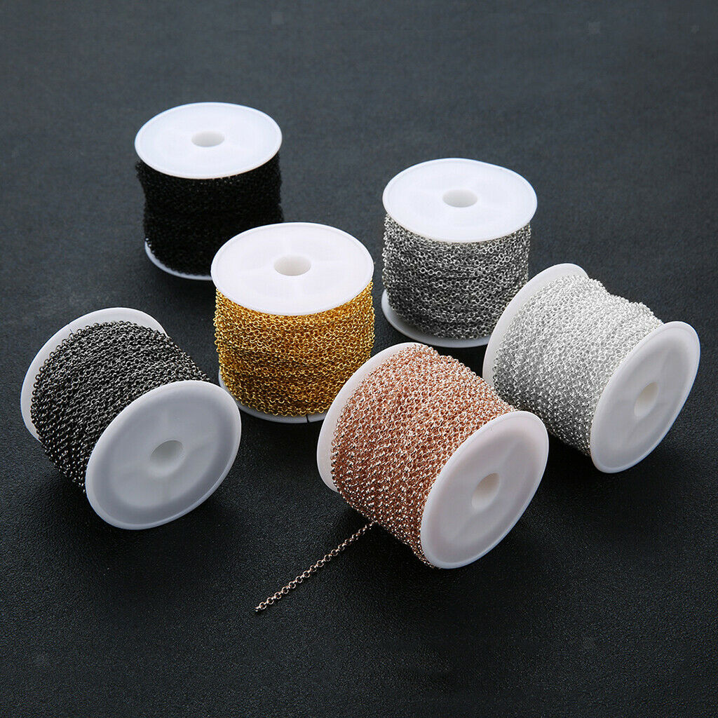 10 Yard Jewelry Making Chain DIY Necklace Bracelet Bag Tail Extender Chains 2mm