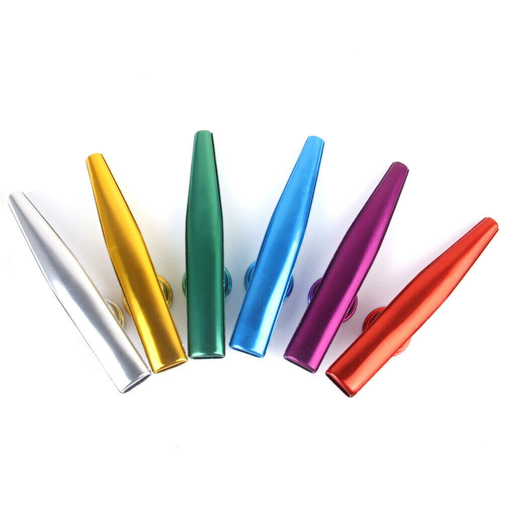 Musical Instrument Aluminium Alloy Kazoo with Diaphragm-Golden
