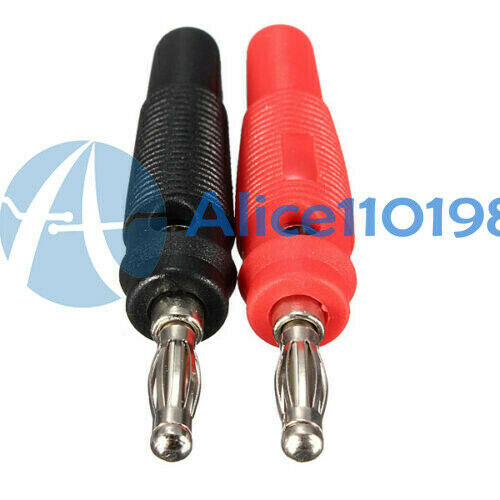 2PCS Nickel Plated Solderless Speaker Banana Plug Audio Jack Connector