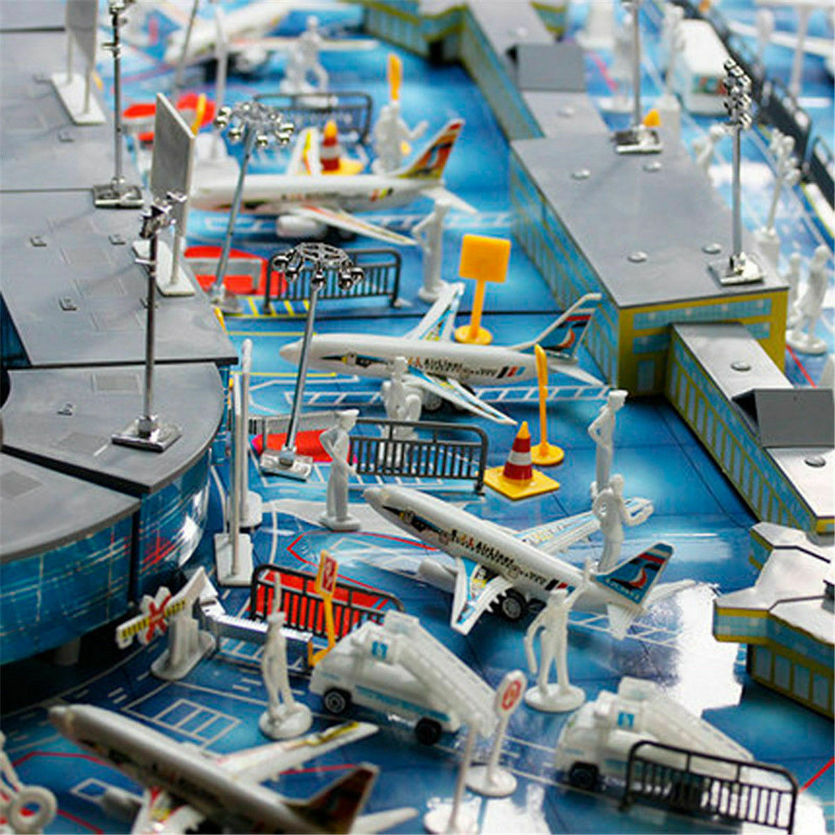 200PCS Airport Playset Airplane Aircraft Models Accessories Assembled Xmas Gifts