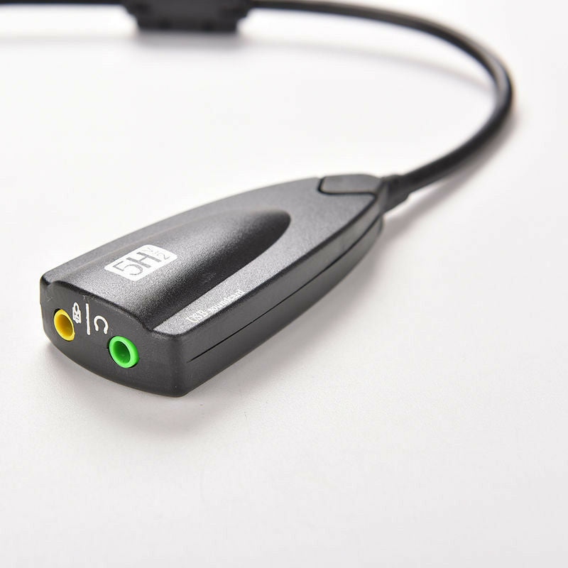 New USB To 3.5mm Mic/Headphone Jack Headset Stereo Audio Adapter 7.1 Sound Card